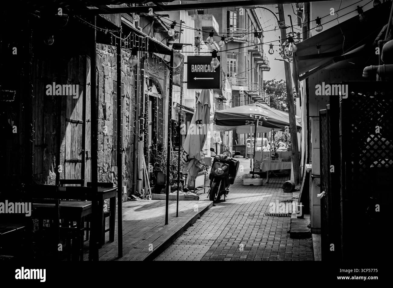 Vicoli di Nicosia Foto Stock