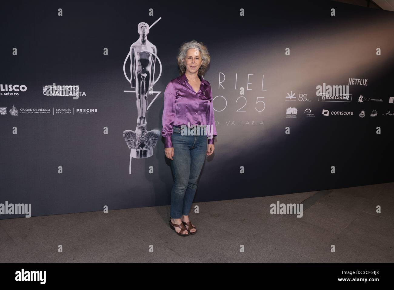 Città del Messico, Messico. 20 agosto 2025. Carolina Politi partecipa al Nominees Photocall per il 67° Ariel Awards della Mexican Academy of Cinematographic Arts and Sciences presso Estudios Churubusco a città del Messico, Messico, il 20 agosto 2025. (Foto di Yamak Perea/Eyepix Group/NurPhoto) credito: NurPhoto SRL/Alamy Live News Foto Stock