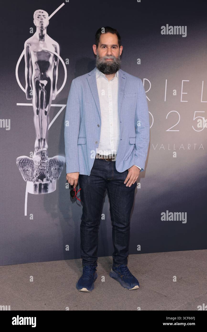 Città del Messico, Messico. 20 agosto 2025. Tomas Barreiro partecipa al Nominees Photocall per il 67° Ariel Awards della Mexican Academy of Cinematographic Arts and Sciences presso Estudios Churubusco a città del Messico, Messico, il 20 agosto 2025. (Foto di Yamak Perea/Eyepix Group/NurPhoto) credito: NurPhoto SRL/Alamy Live News Foto Stock