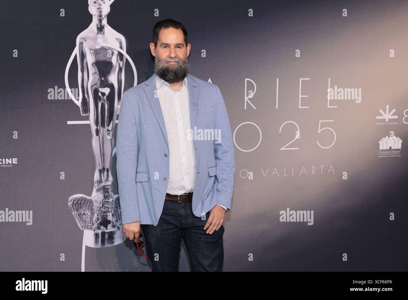 Città del Messico, Messico. 20 agosto 2025. Tomas Barreiro partecipa al Nominees Photocall per il 67° Ariel Awards della Mexican Academy of Cinematographic Arts and Sciences presso Estudios Churubusco a città del Messico, Messico, il 20 agosto 2025. (Foto di Yamak Perea/Eyepix Group/NurPhoto) credito: NurPhoto SRL/Alamy Live News Foto Stock