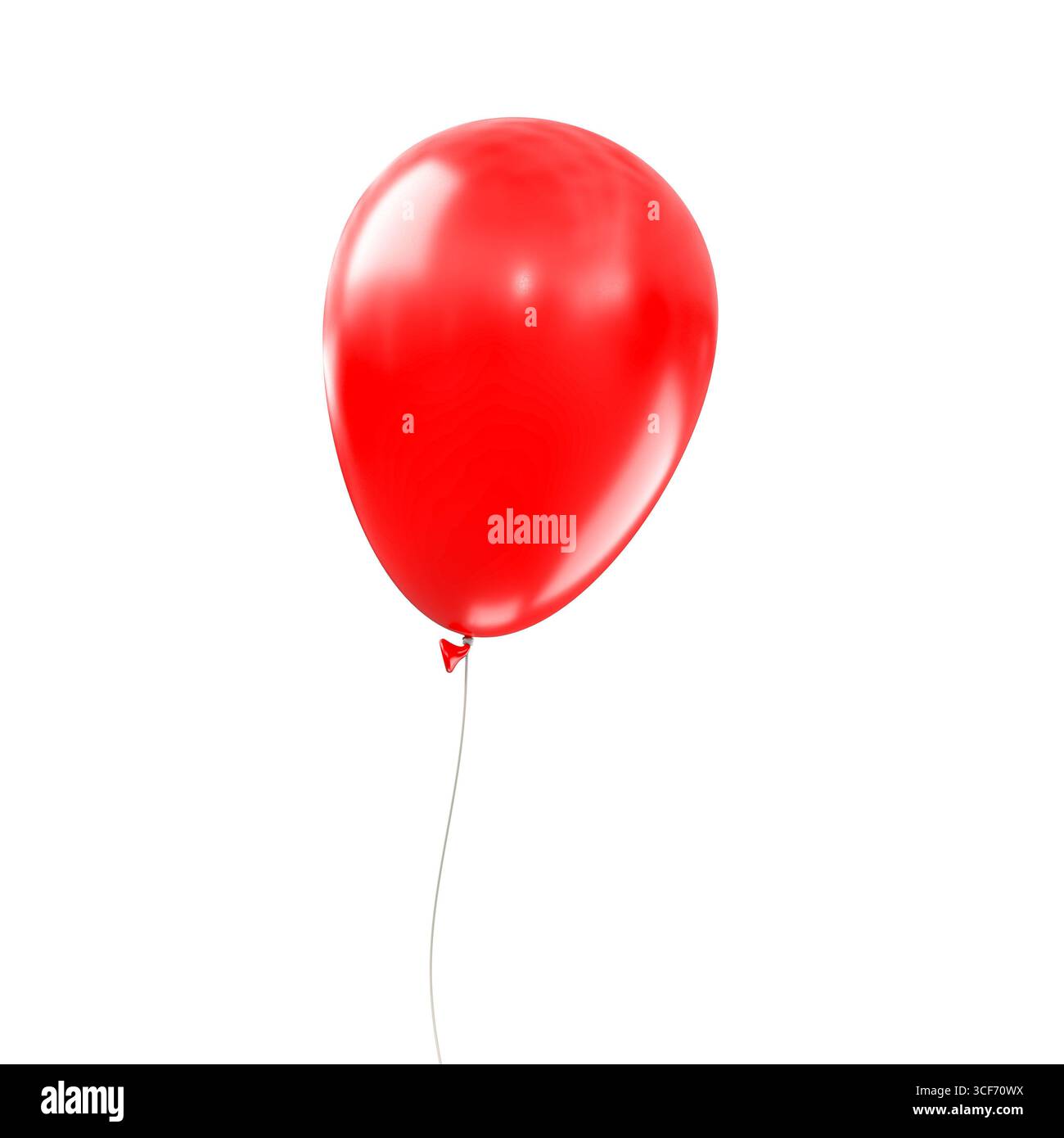 palloncino rosso sfondo trasparente isolato 3d. Foto Stock