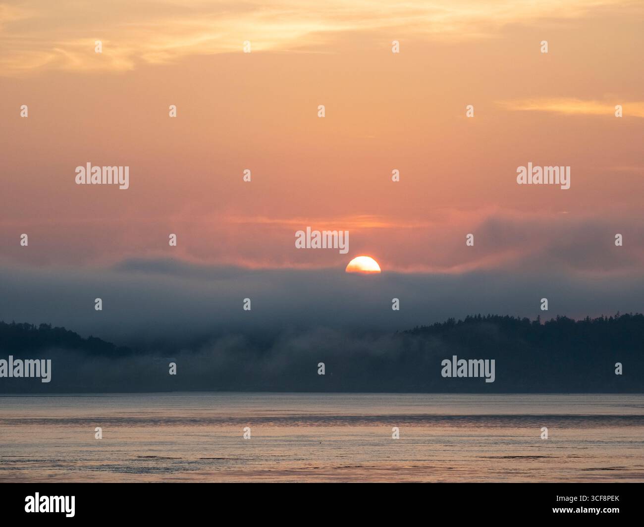 Tramonto dall'isola di Campobello a New Brunswick, Canada Foto Stock