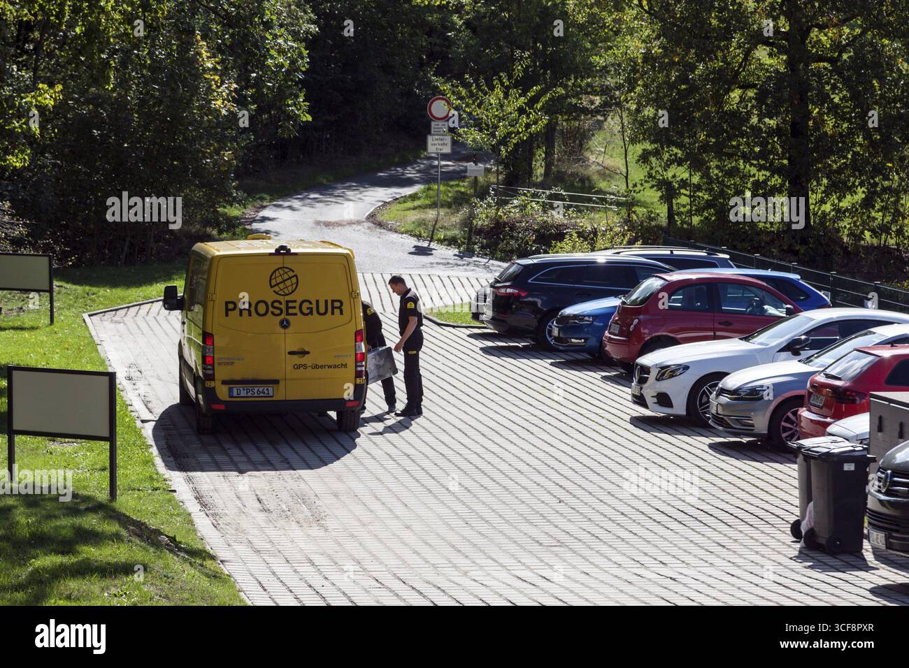 Prosegur cash transporter nel distretto di Saechsische Schweiz-Osterzgebirge, Sassonia Germania Foto Stock