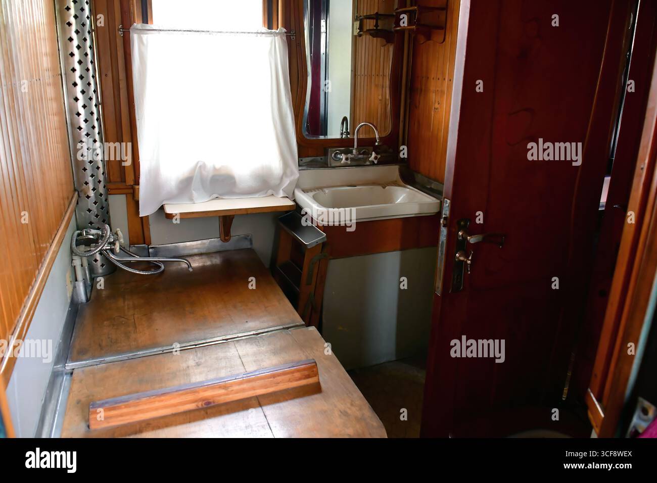 Interno, carrozza ferroviaria personale di Stalin, Gori, Georgia Foto Stock