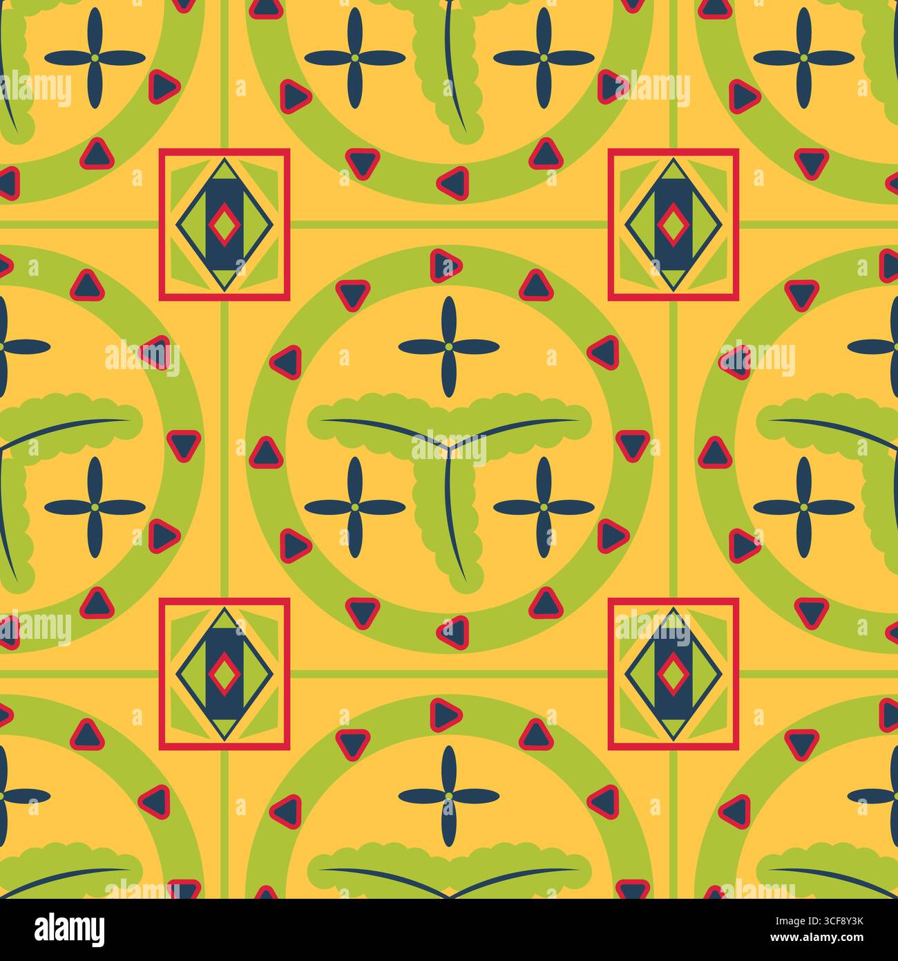 Fantasia colorata e senza cuciture con motivi colorati Illustrazione Vettoriale