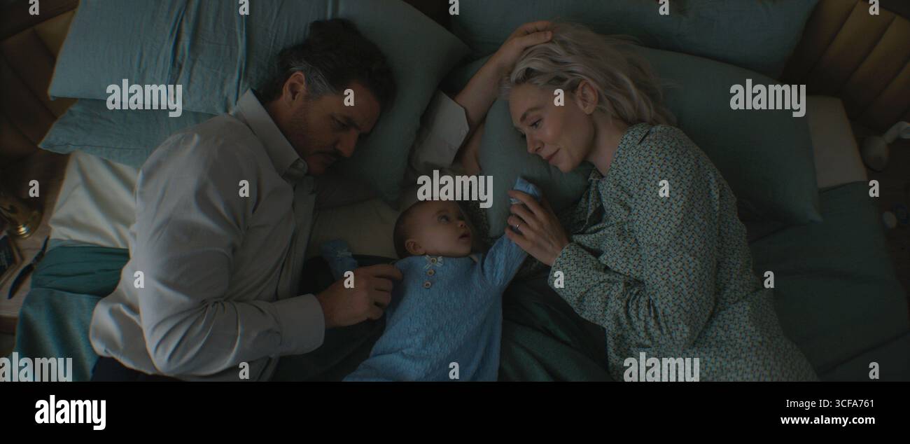 The Fantastic Four: First Steps (2025) The Fantastic Four (2025) Pedro Pascal nel ruolo di Reed Richards/Mister Fantastic Ada Scott nel ruolo di Franklin Richards Vaness Foto Stock