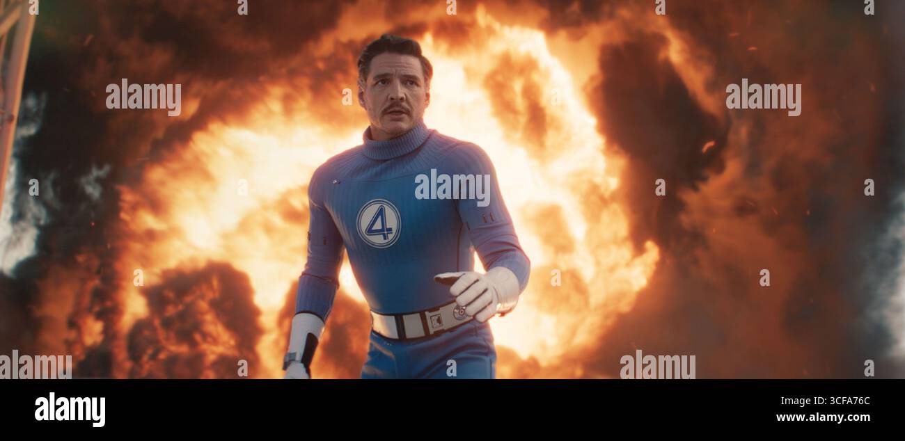 The Fantastic Four: First Steps (2025) The Fantastic Four (2025) Pedro Pascal nel ruolo di Reed Richards/Mister Fantastic *Filmstill - solo uso editoriale* Vedi SP Foto Stock