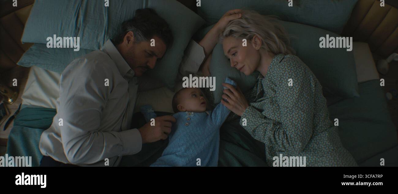 The Fantastic Four: First Steps (2025) The Fantastic Four (2025) Pedro Pascal nel ruolo di Reed Richards/Mister Fantastic Ada Scott nel ruolo di Franklin Richards Vaness Foto Stock