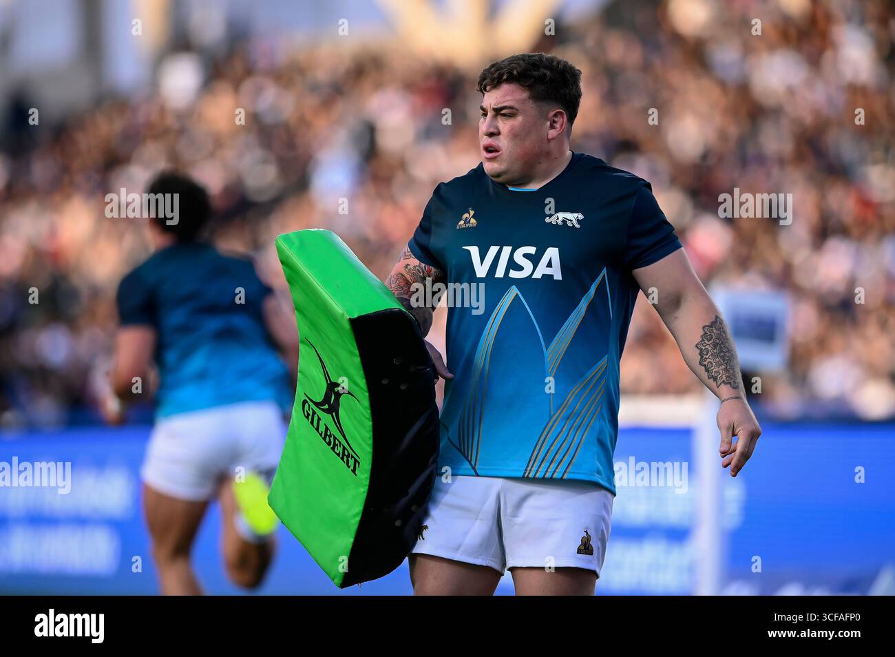 CORDOBA, ARGENTINA - 16 AGOSTO: Boris Wenger dell'Argentina cammina in campo a prima del Campionato di Rugby 2025 partita tra Argentina Pumas An Foto Stock