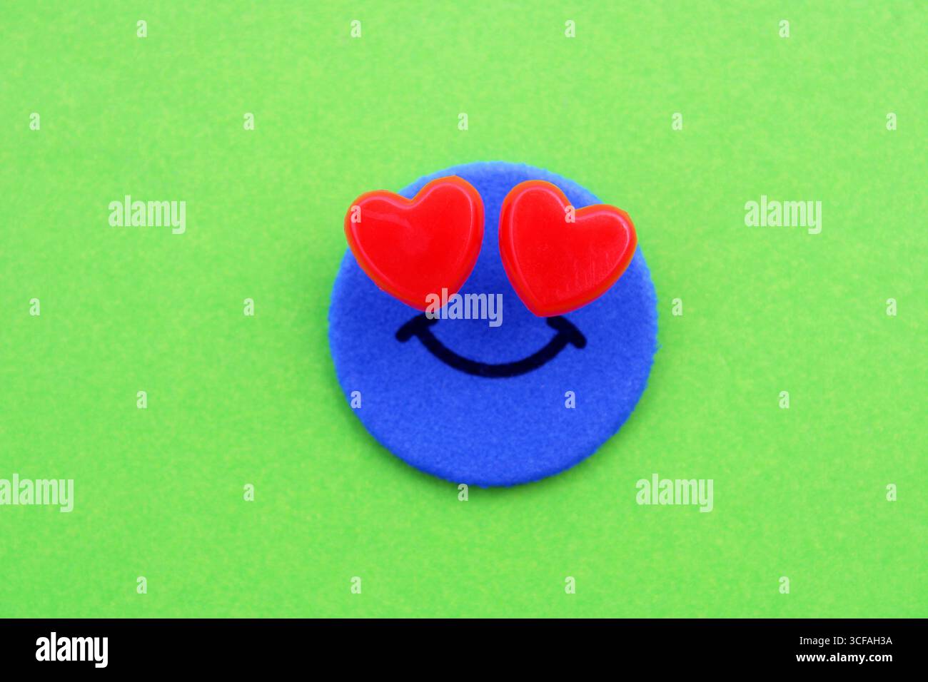 Faccia felice con occhi amorevoli Foto Stock