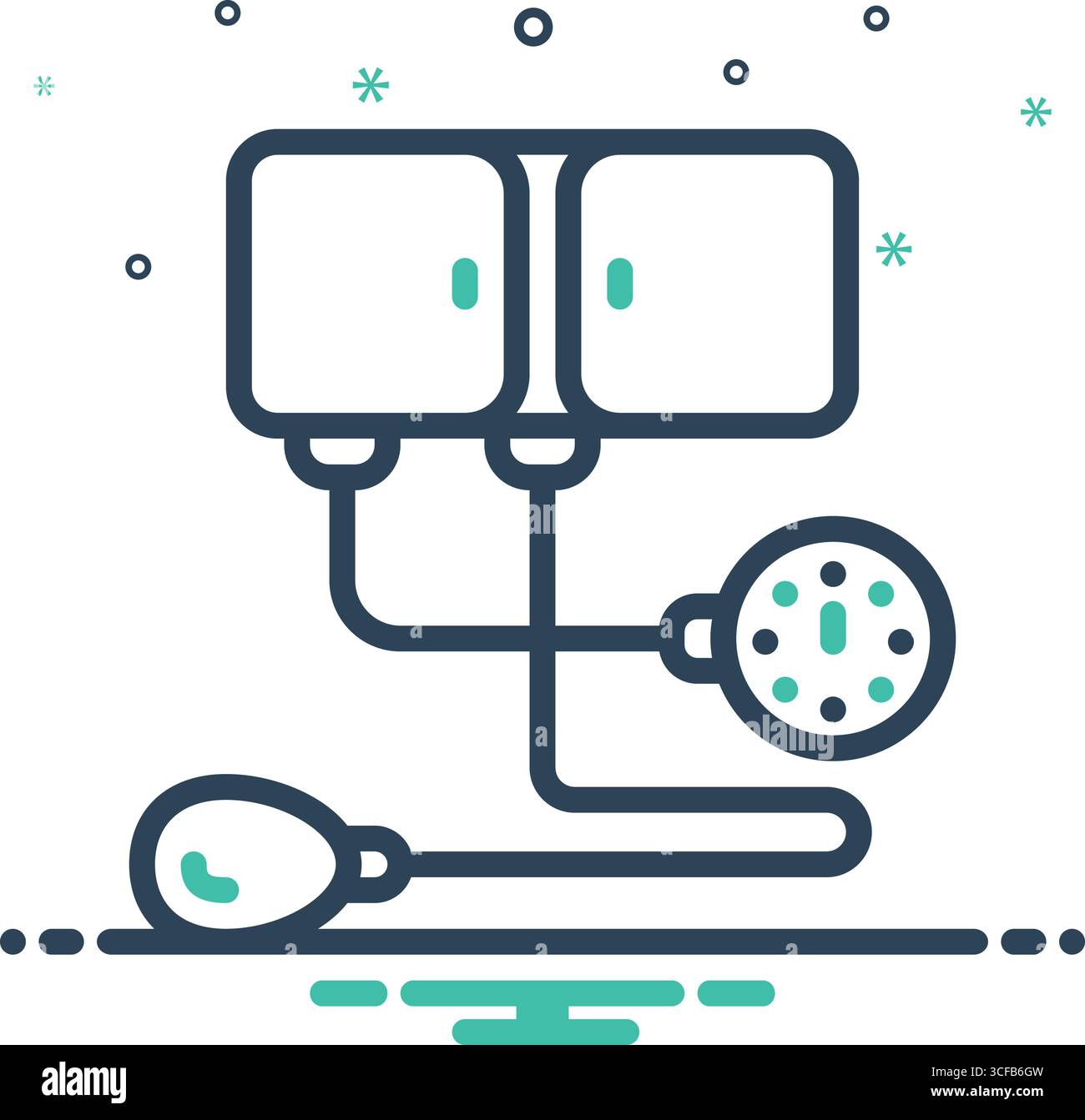 Icona per la misurazione della pressione, pressione Illustrazione Vettoriale
