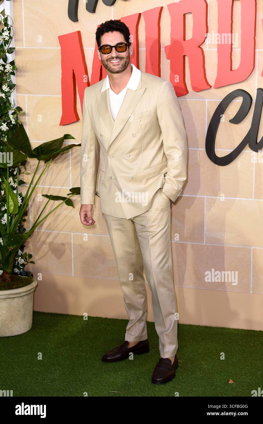 Tom Ellis bei der Premiere des Netflix Films The Thursday Murder Club im Cineworld Leicester Square. Londra, 21.08.2025 *** Tom Ellis alla prima del film Netflix The Thursday Murder Club al Cineworld Leicester Square Londra, 21 08 2025 foto:XS.xVasx/xFuturexImagex thursday 5861 Foto Stock