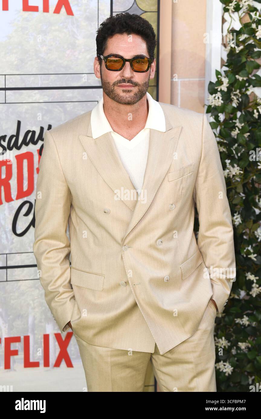 Tom Ellis bei der Premiere des Netflix Films "The Thursday Murder Club" in Cineworld Leicester Square. Londra, 21.08.2025 Foto Stock