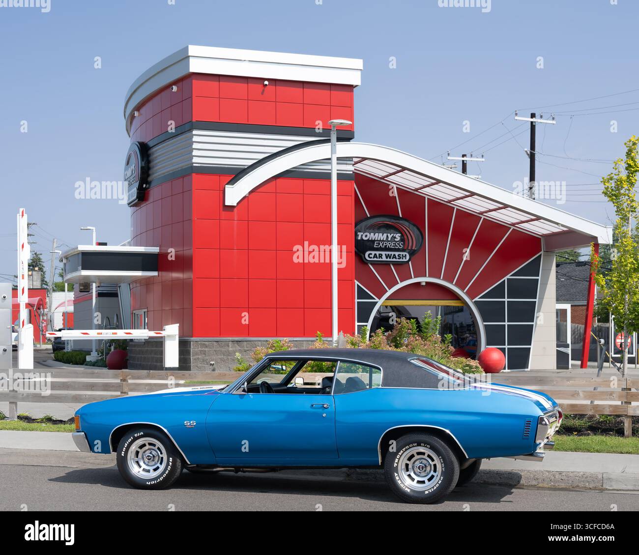ROYAL OAK, mi/USA - 14 AGOSTO 2025: Chevy Chevelle SS 454 di seconda generazione sulla rotta Woodward Dream Cruise, vicino a Detroit, Michigan. Foto Stock