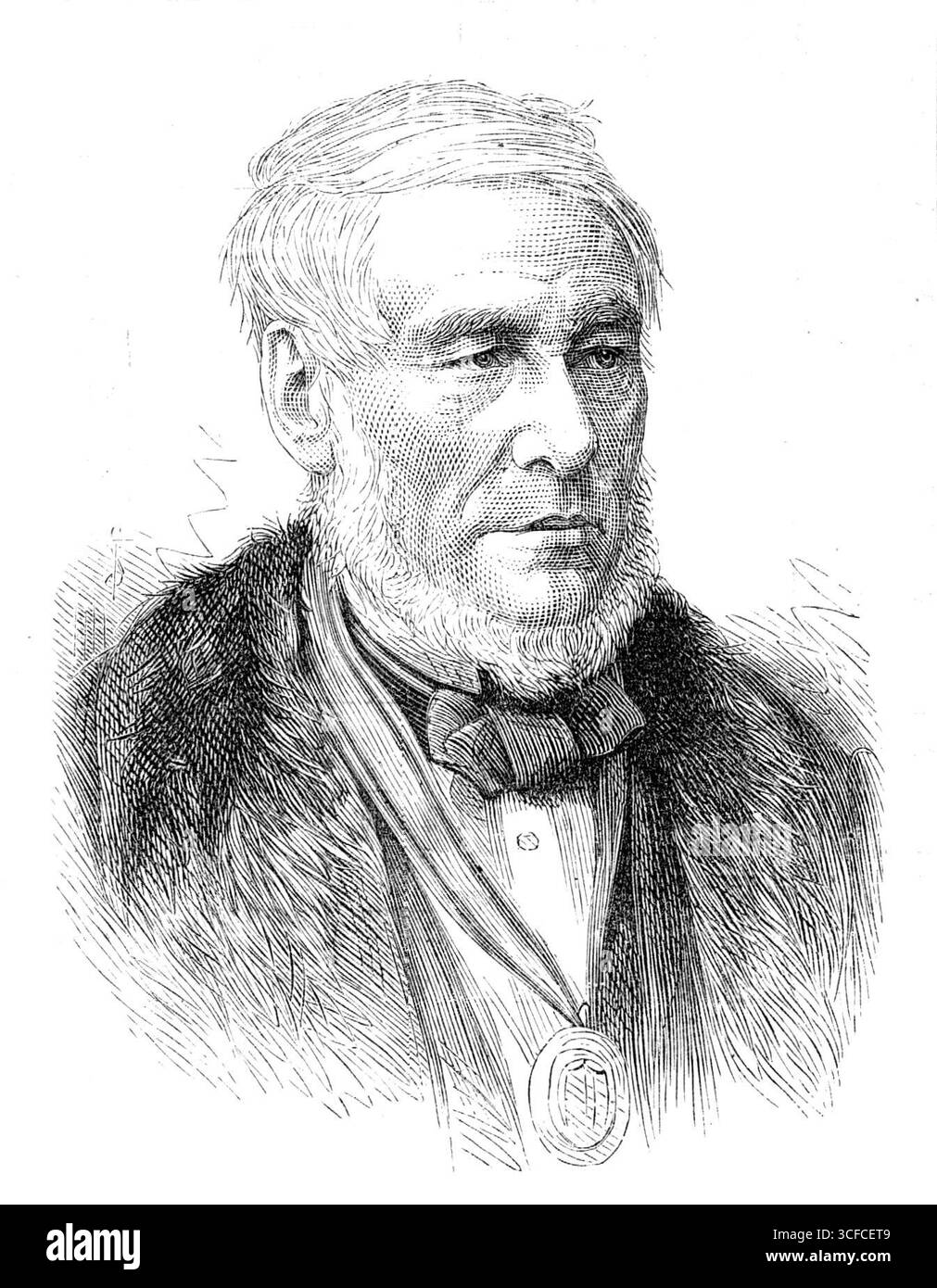 Il defunto professor Tennant, 1881 anni. Incisione da una fotografia del signor H. N. King di James Tennant, professore di mineralogia al King's College, e mineralogista alla Regina. "...parlava spesso della probabilità di trovare diamanti in Sud Africa, basandosi su una certa somiglianza delle sue ghiaie con quelle del Brasile. Un volantino accidentale pubblicato per l'uso della sua classe, contenente diagrammi delle varie forme cristalline di diamanti, che un allievo mandò a suo padre, il dottor Atherton, della Colonia del Capo, permise a quel gentiluomo di verificare come un diamante il primo ciottolo raccolto da un trave Foto Stock