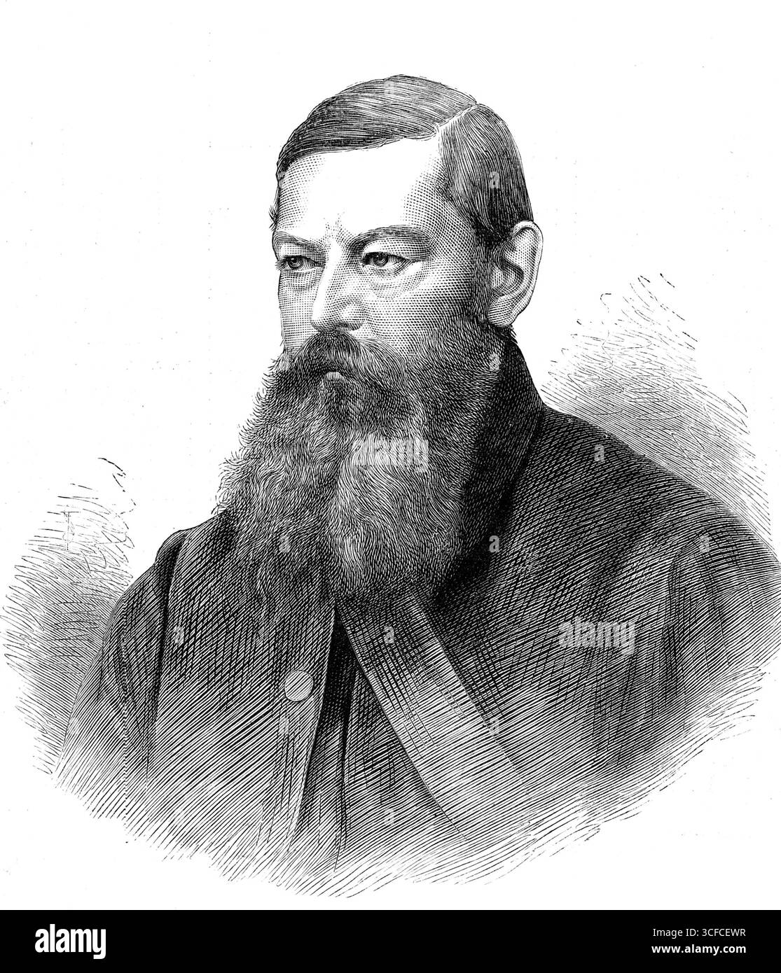 Signor J. H. Brand, Presidente dello Stato libero d'Orange, 1881. "E' stata la rara fortuna di questo degno uomo pubblico, avendo un duplice legame personale con le comunità britanniche e olandesi in Sud Africa, di rendere il più grande servizio egualmente a entrambi, al governo della Regina Vittoria, nonché ai Boeri del Transvaal, e non meno a quelli dello Stato libero dell'Orange. All'opportuna mediazione del Sig. Brand, condotta con ammirevole tatto e discrezione, e con sincera benevolenza a tutte le parti interessate, potremmo attribuire il successo dei recenti negoziati tra si Foto Stock