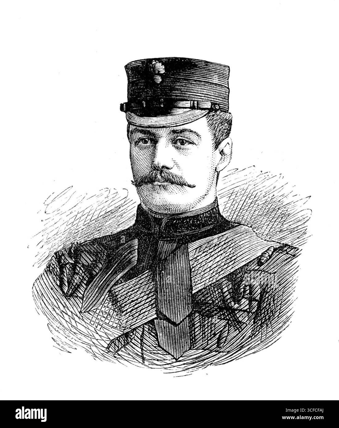 Il defunto tenente R. H. Elwes, Grenadier Guards, 1881. La guerra del Transvaal. Tra gli ufficiali recentemente uccisi in Sud Africa c'era il tenente Robert Hamond Elwes, delle Grenadier Guards, aiutante di campo di Sir George Pomeroy-Colley... aveva appena raggiunto l'età di ventiquattro anni, essendo nato il 1 dicembre 1856. Fu educato a Eton: Ed entrò nell'esercito come tenente dalla milizia l'11 novembre 1876, il suo primo incarico fu al 22nd (Cheshire) Regiment. Il 31 gennaio in seguito fu trasferito alle Grenadier Guards come tenente; e il 4 novembre 1880 fu nominato aiutante di C Foto Stock