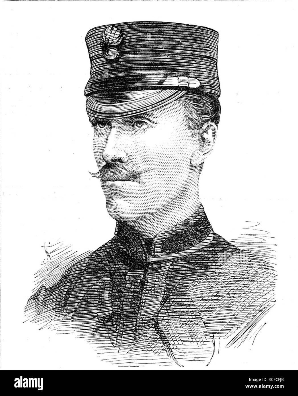 Tenente Inman, 60th Rifles, ucciso nel Transvaal, 1881. "[uno] degli ufficiali che ultimamente sono caduti nei disastrosi conflitti con i boeri al confine con il Natal nel paese del Transvaal. Il tenente Edward Inman, 60th Rifles, nacque nel 1852. Entrò nell'esercito come soldato privato in un reggimento di cavalleria, ma fu congedato come minorenne. Si arruolò di nuovo, e si diresse fino alla posizione di Sergente maggiore. Dopo sei anni di servizio nei ranghi ricevette una commissione ufficiale nel decimo Ussari. Essendo rimasto nel suo reggimento per qualche tempo, effettuò un excha Foto Stock