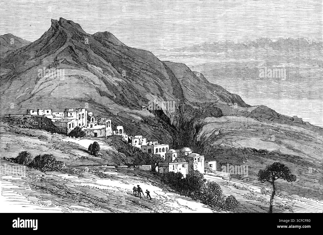 Casamicciola, Ischia, 1881. "La scorsa settimana è stato dato un resoconto del devastante terremoto e della perdita di vite umane di venerdì 4 marzo, a Casamicciola, nell'Isola d'Ischia, nel Golfo di Napoli...da allora abbiamo ricevuto da un corrispondente di Napoli, R. Michely, diversi altri bozzetti, con fotografie che rappresentano gli effetti reali di questo grande disastro. Abbiamo dato una breve descrizione dell'isola, con le sue piccole città e i suoi villaggi, e il Monte Epomeo, un vulcano estinto, che sorge al centro. Casamicciola, famosa per le sue sorgenti medicinali, è un luogo di irrigazione preferito dagli invalidi di di Napoli, essendo Foto Stock