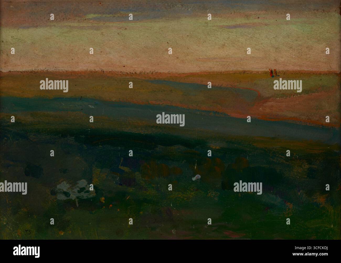 Steppa verde in Ucraina, 1904. Foto Stock