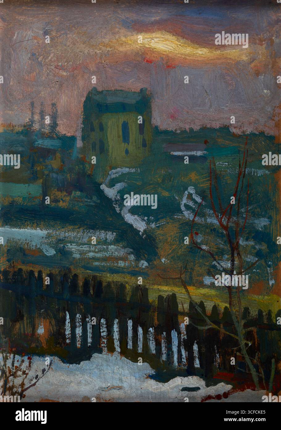 Casa in inverno, 1901. Foto Stock