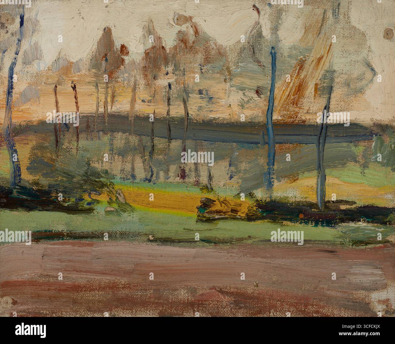 Di fronte alla Chiesa ortodossa la sera del 1908. Foto Stock