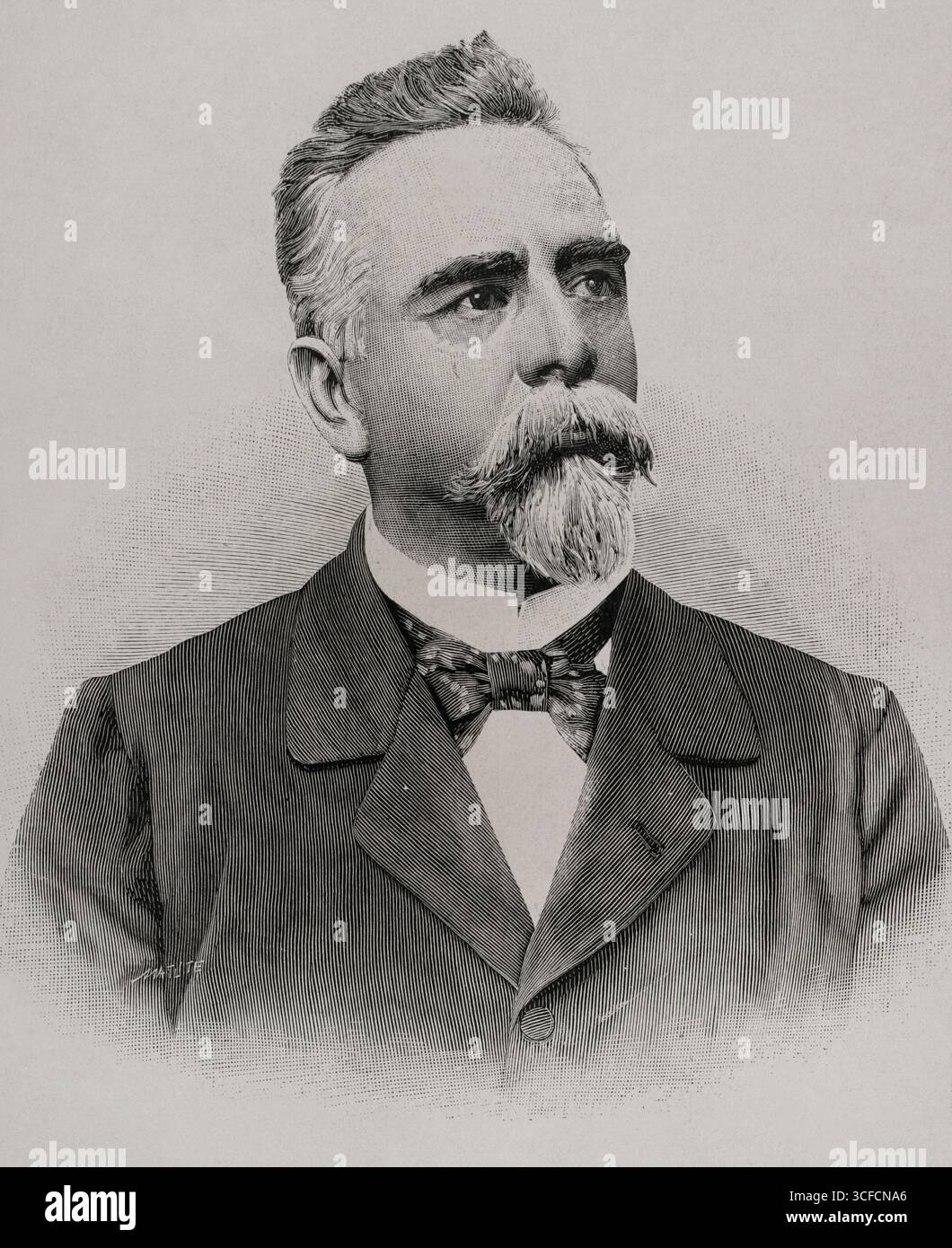 Manuel Ferraz de Campos Sales (1841-1913), politico brasiliano, presidente del Brasile (1898-1902), 1898. Da "la Ilustraci&#xf3;n Espa&#xf1;ola y americana", 1898. Foto Stock
