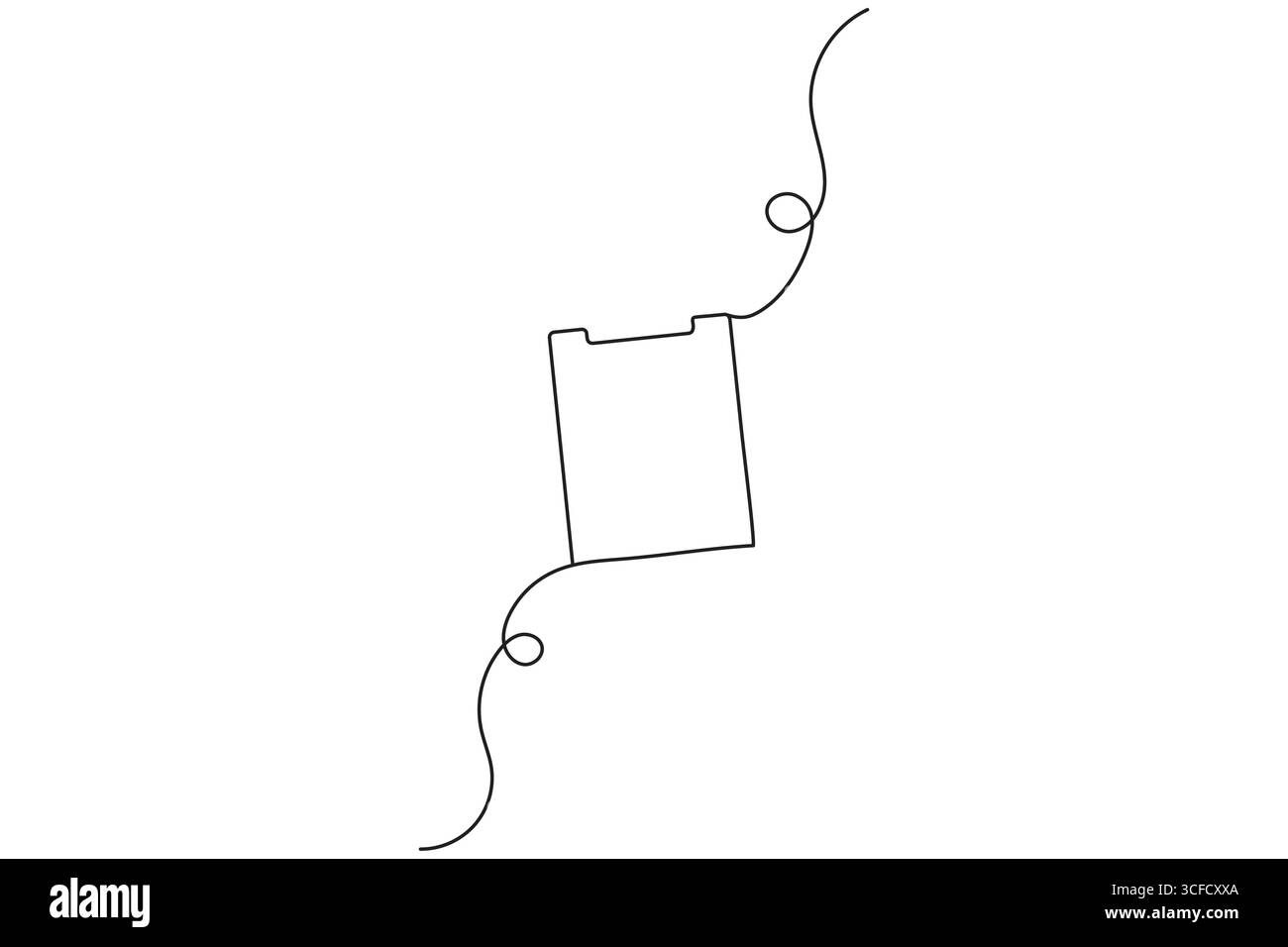 Disegno a una linea degli appunti disegno vettoriale minimalista Illustrazione Vettoriale