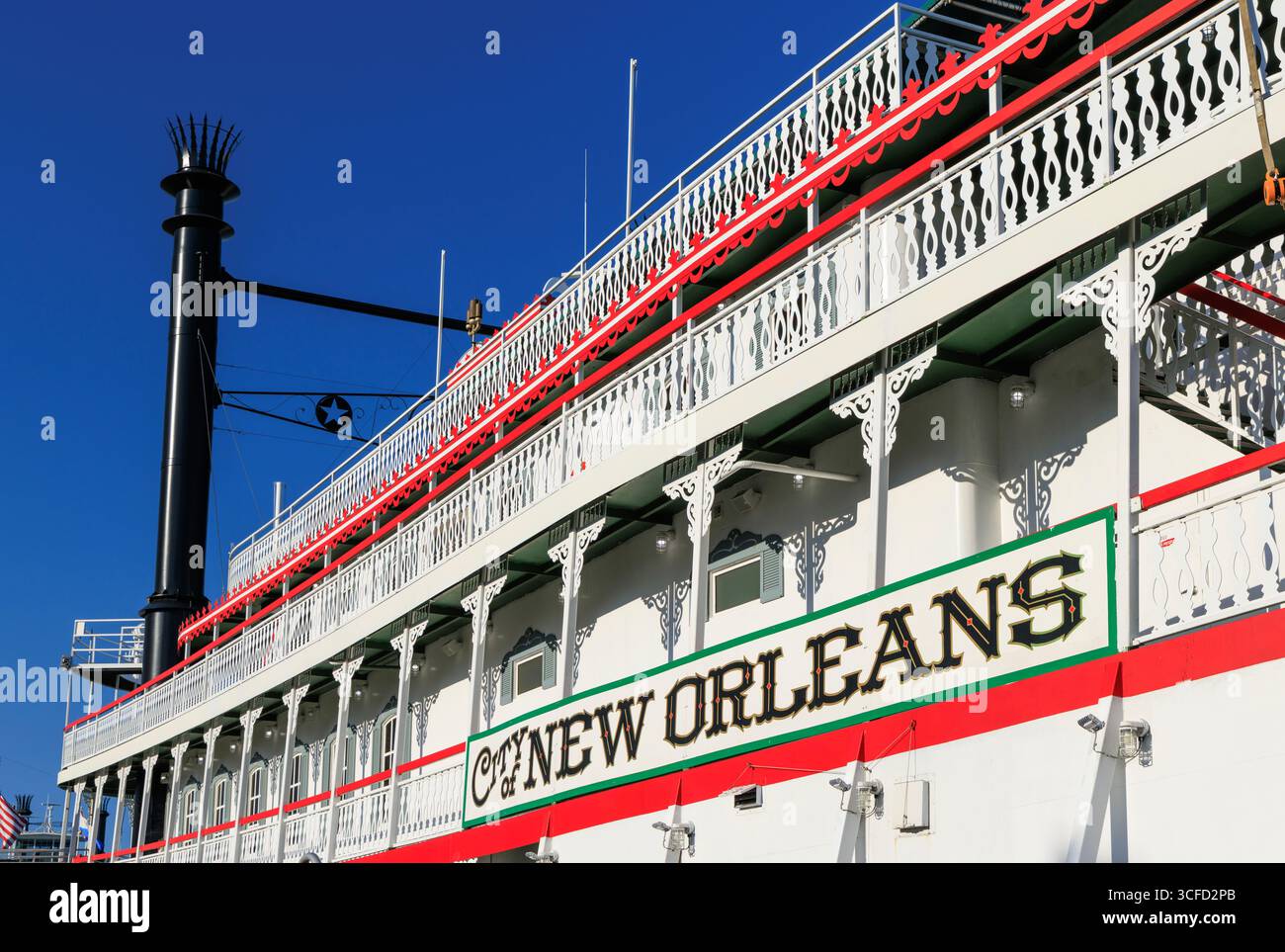 Battello a vapore "Natchez" attraccato a New Orleans, Louisiana, Stati Uniti Foto Stock