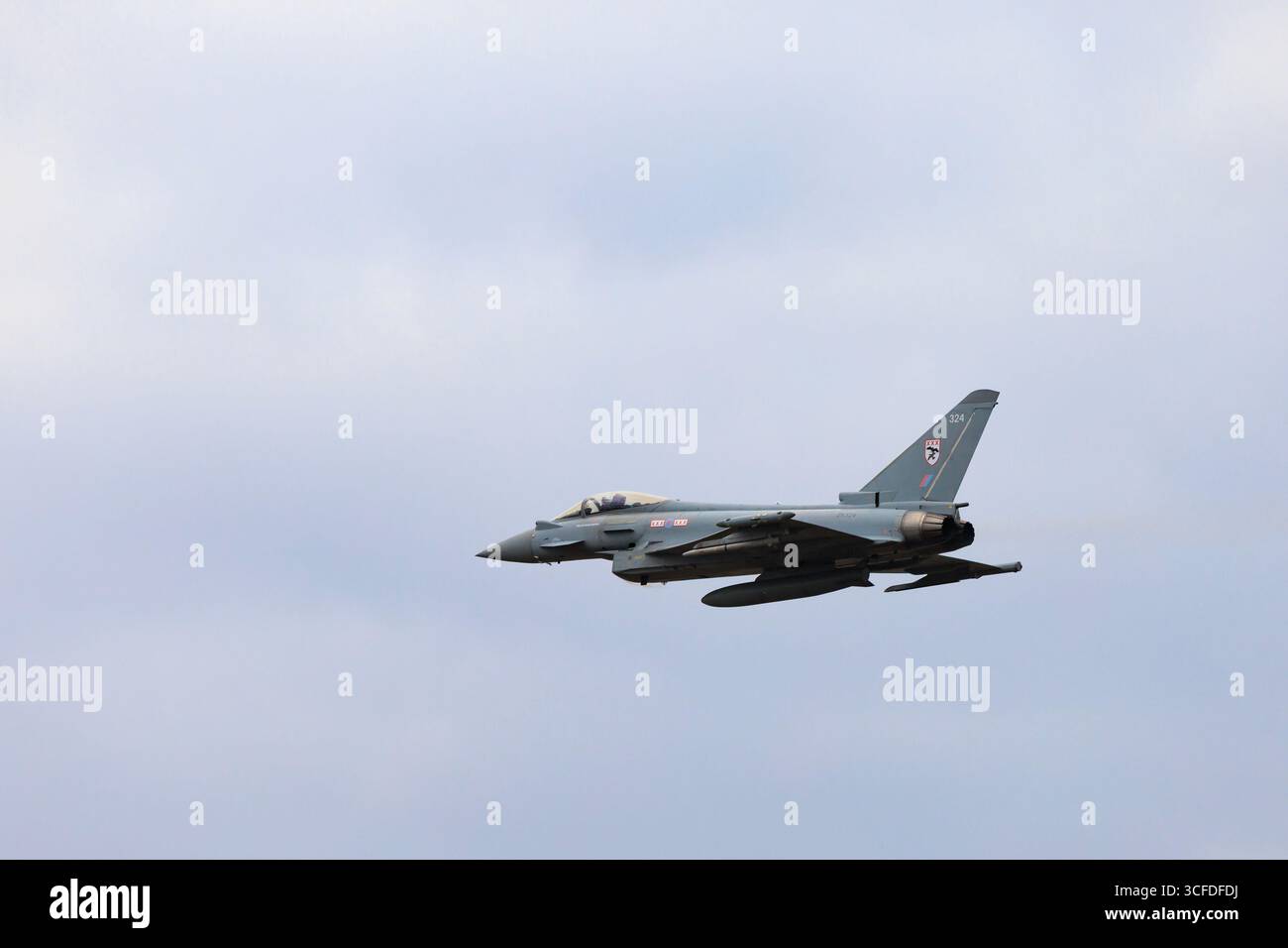 BAE multiruolo Eurofighter Typhoon FGR4 del numero 29 Squadron con sede a RAF Coningsby, Lincolnshire. Foto Stock