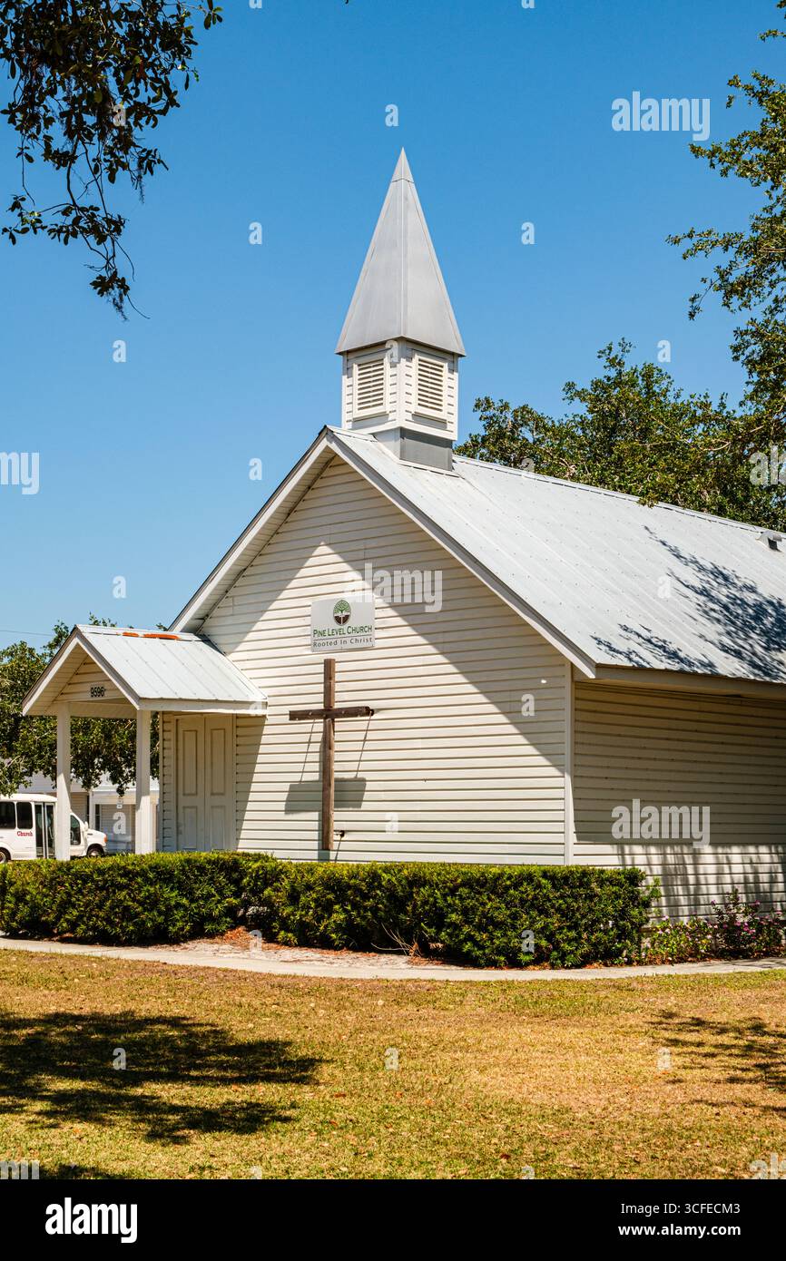 Pine Level Church, Pine Level Street, Arcadia, Florida Foto Stock