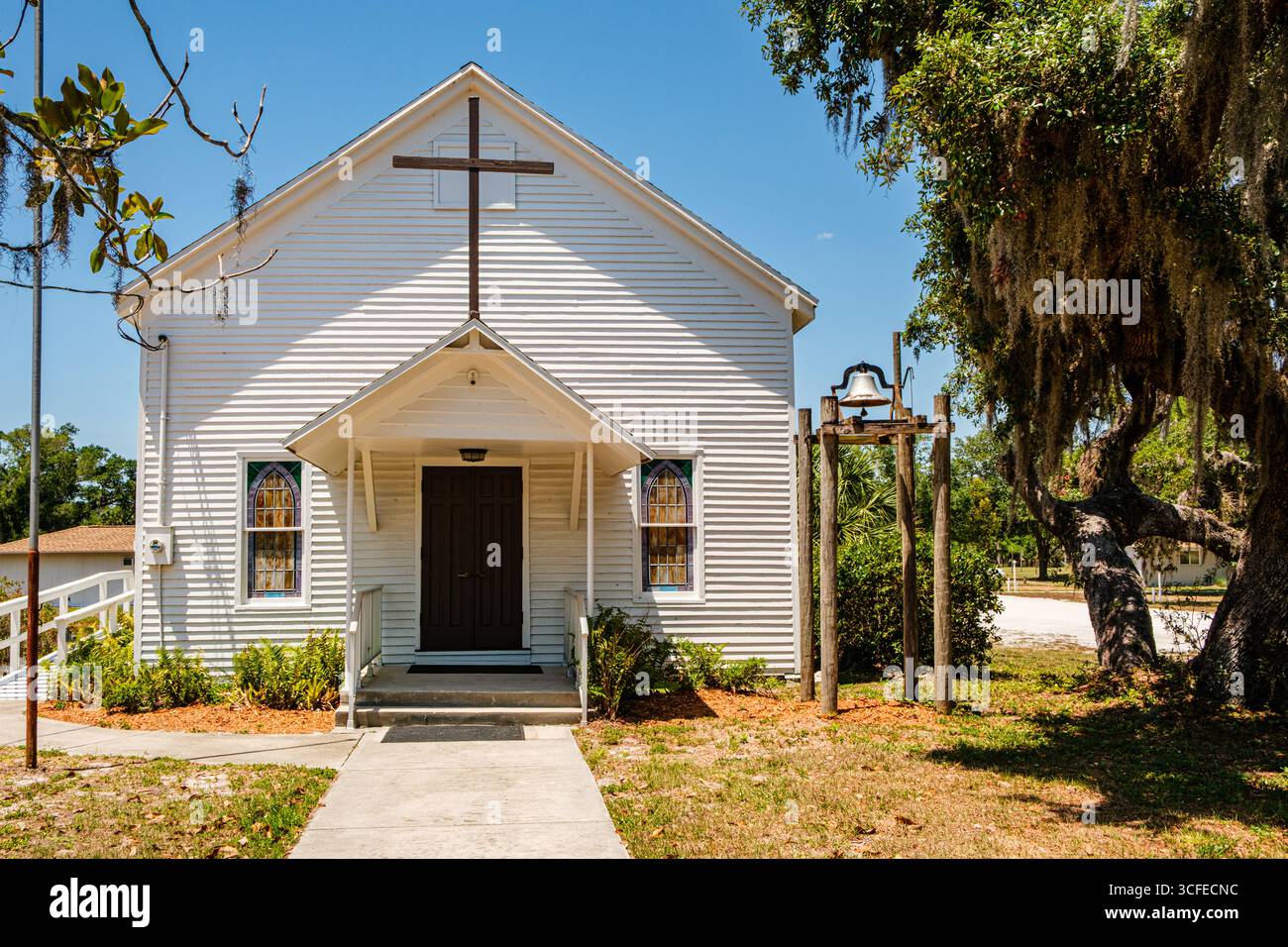 Old Miakka United Methodist Church, Myakka Road, Sarasota, Florida Foto Stock