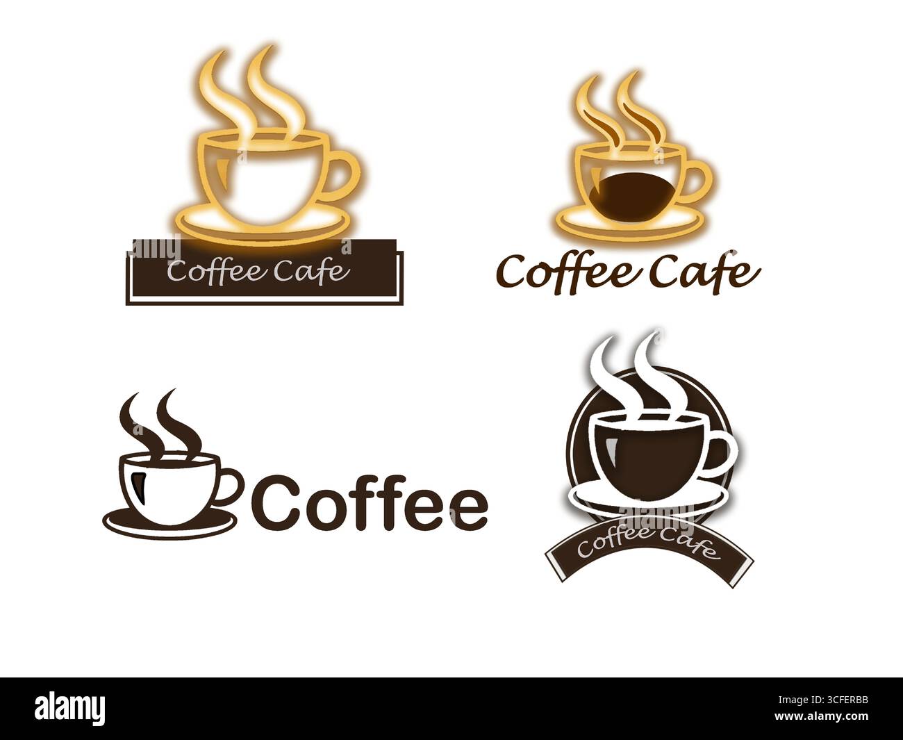 Logo del bar. Bar di qualità o simbolo del marchio di caffè Icon & Vector. Illustrazione Vettoriale