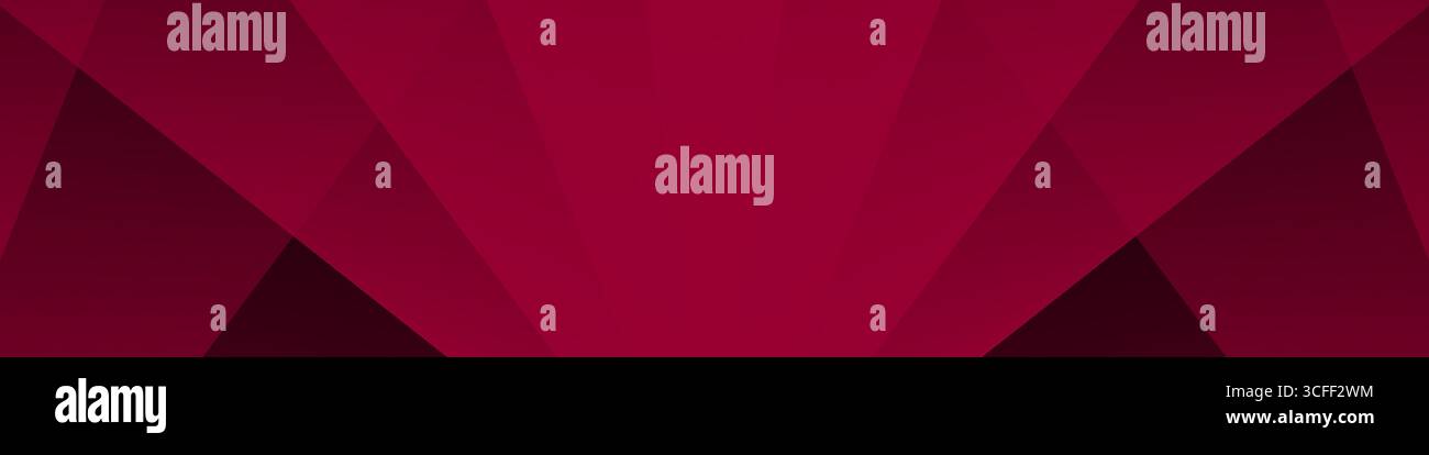 Striscione astratto rosso vino con motivo a triangolo, forma a croce, texture geometrica moderna, raggi diagonali e angoli Illustrazione Vettoriale