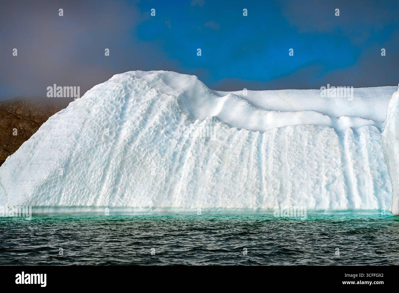 Iceberg texture vicino Nanortalik, Groenlandia. Foto Stock