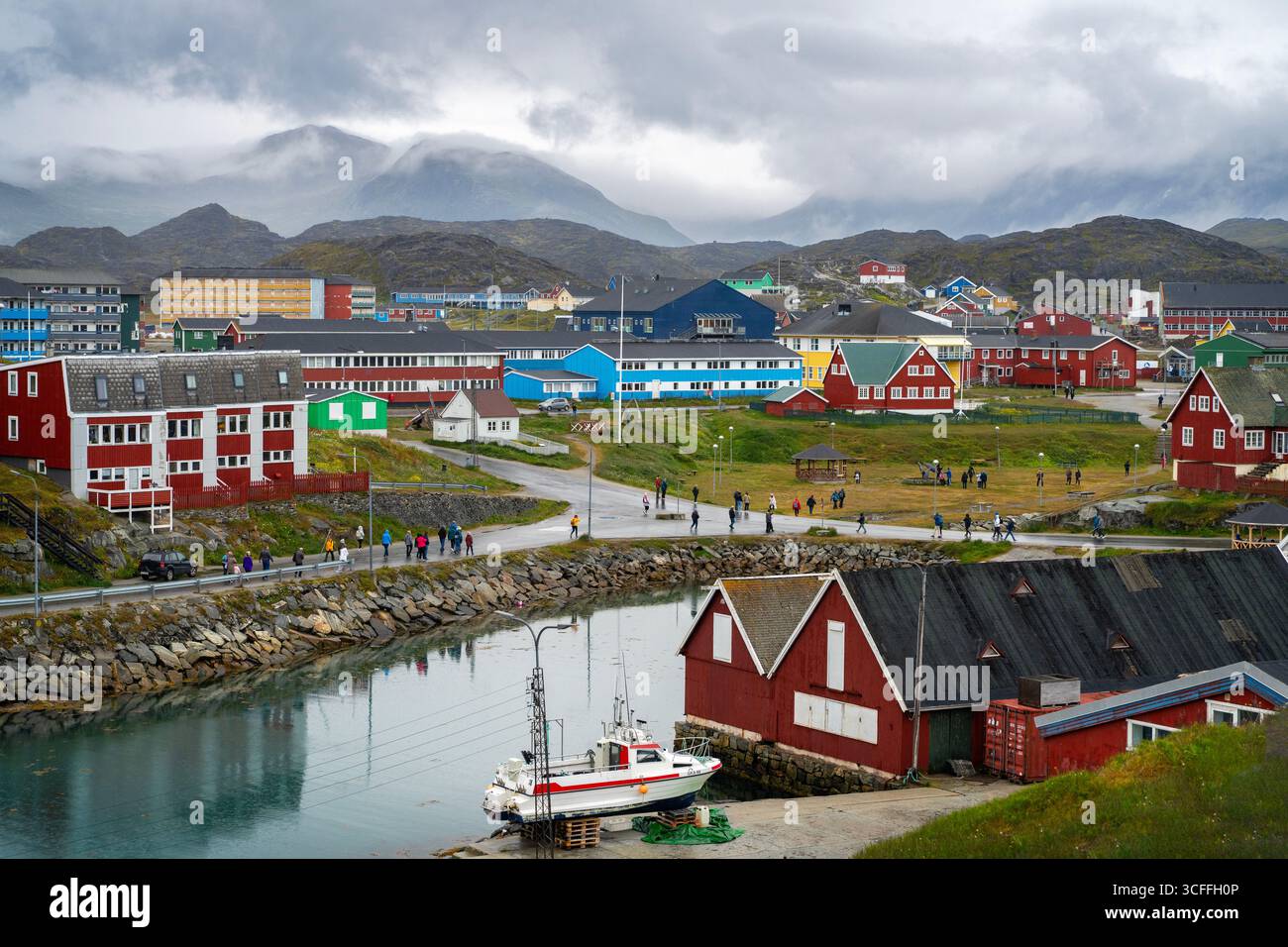 Porto di Paamiut, Groenlandia. Foto Stock