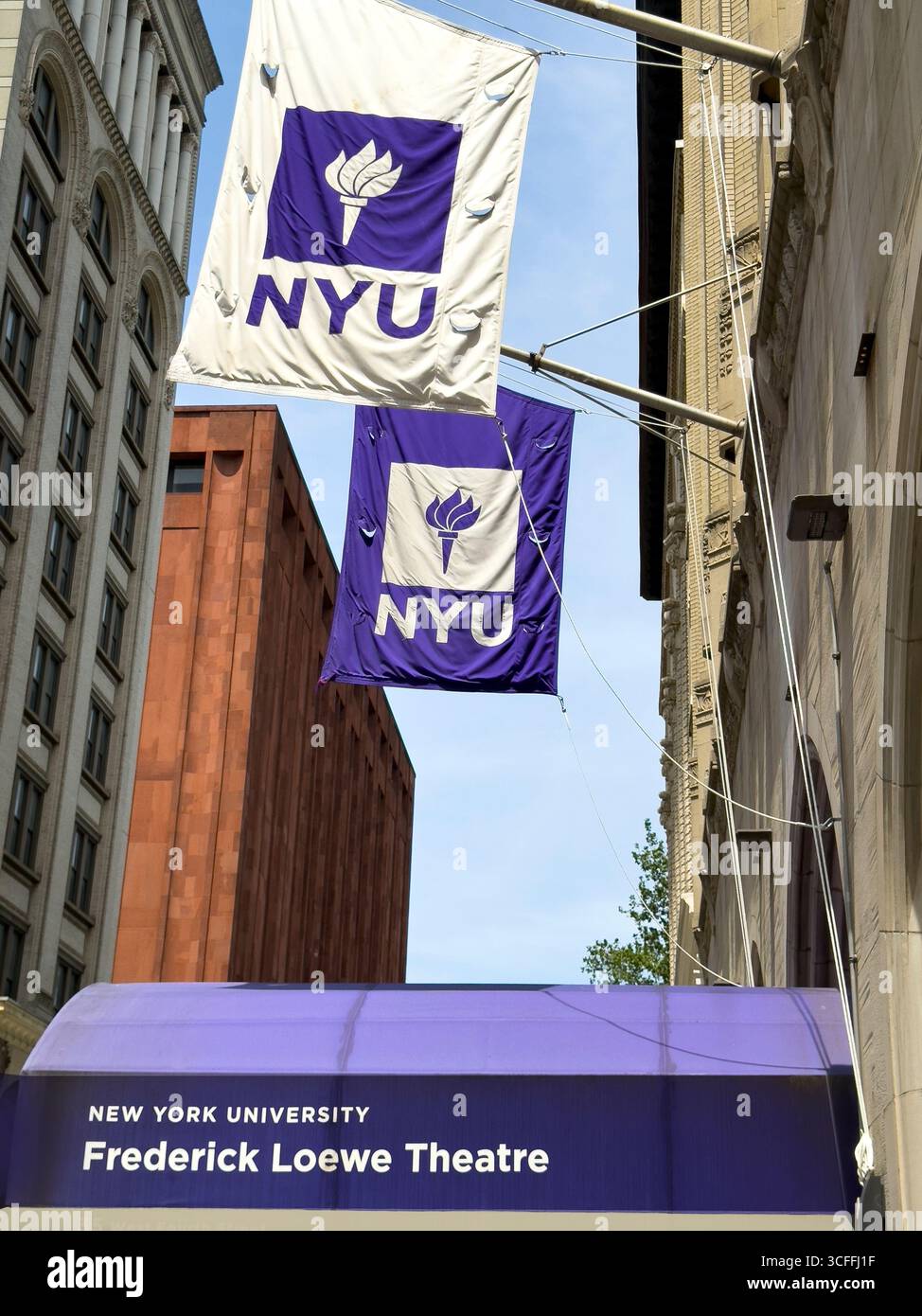 Frederick Loewe Theatre, New York University, esterno dell'edificio, 35 West 4th Street, Greenwich Village, Manhattan, New York City, New York, New York, STATI UNITI Foto Stock