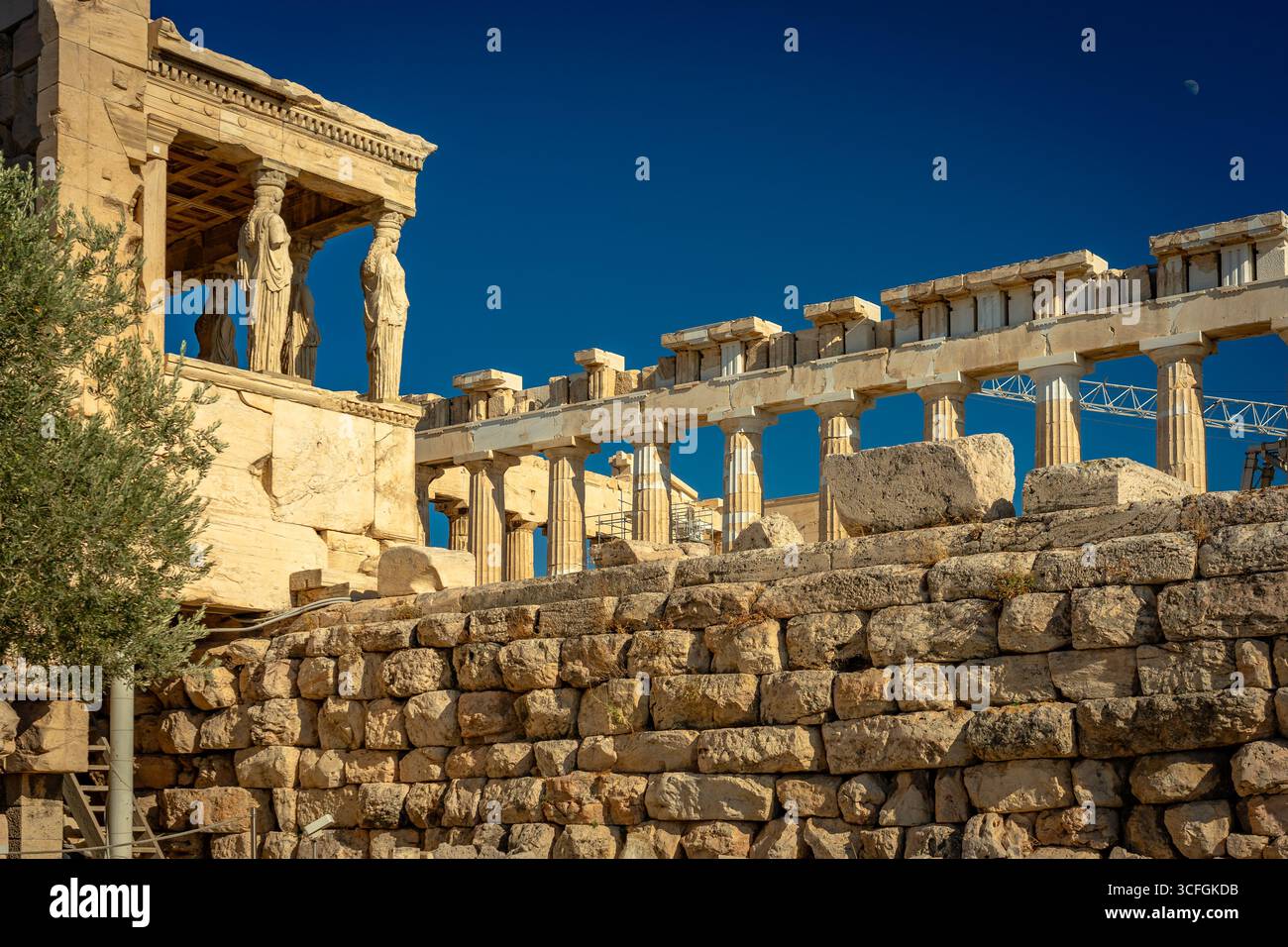 Atene, Grecia - sito archeologico dell'Acropoli Foto Stock