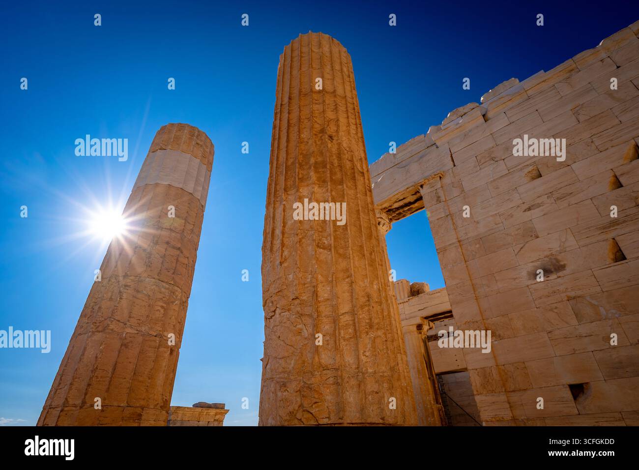 Atene, Grecia - sito archeologico dell'Acropoli Foto Stock