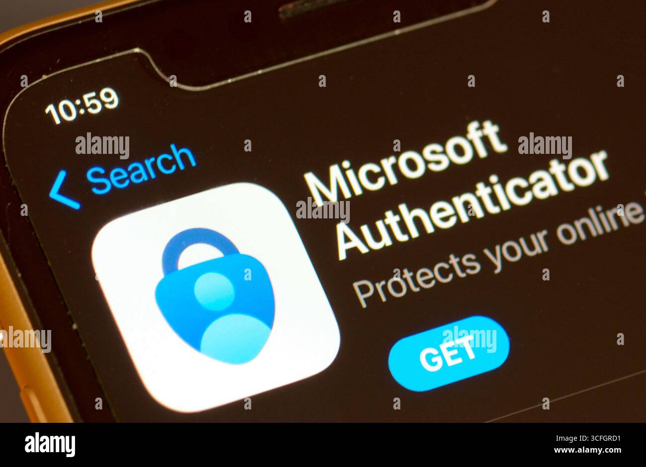 App Microsoft Authenticator nell'Apple App Store Foto Stock