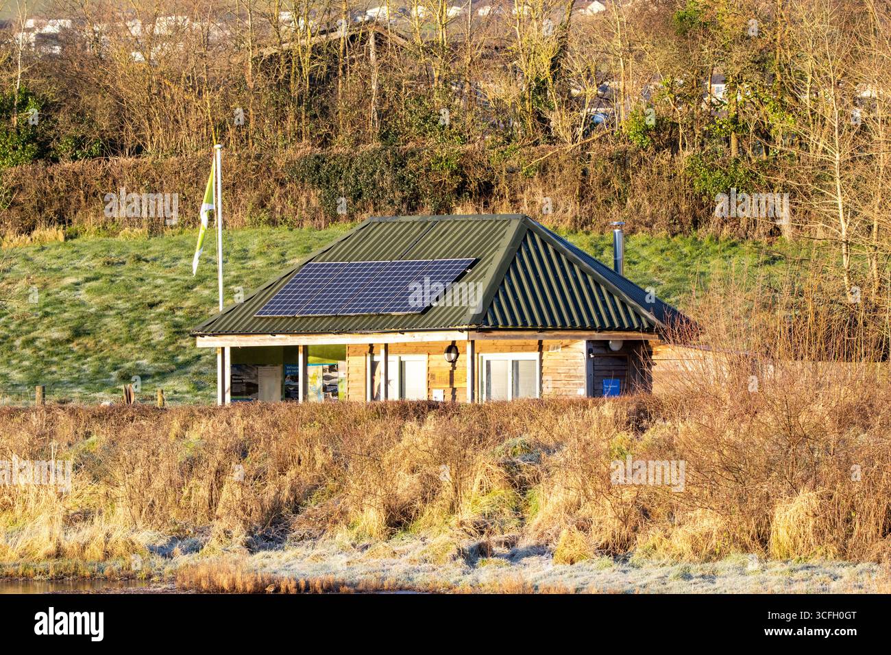 SEATON, DEVON, Regno Unito - 8 GENNAIO 2024 - le paludi di Seaton si nascondono in inverno con la luce del sole e l'ombra Foto Stock