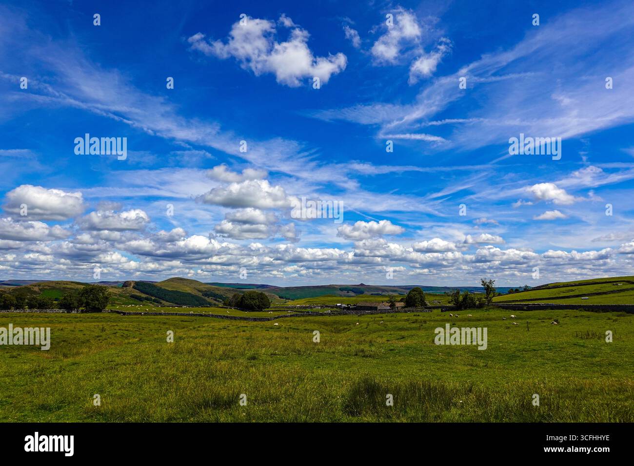 Estate nel Peak District National Park, Peaks, Derbyshire, Regno Unito Foto Stock