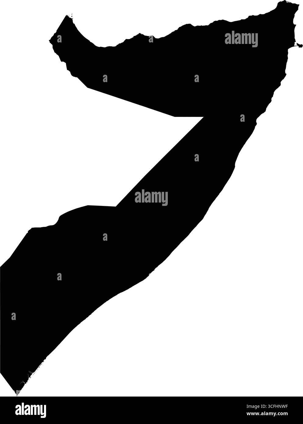 Sagoma vettoriale nera modificabile del paese della Somalia su sfondo bianco. Illustrazione Vettoriale Sagoma vettoriale nera modificabile del paese della Somalia su sfondo bianco. Illustrazione Vettoriale