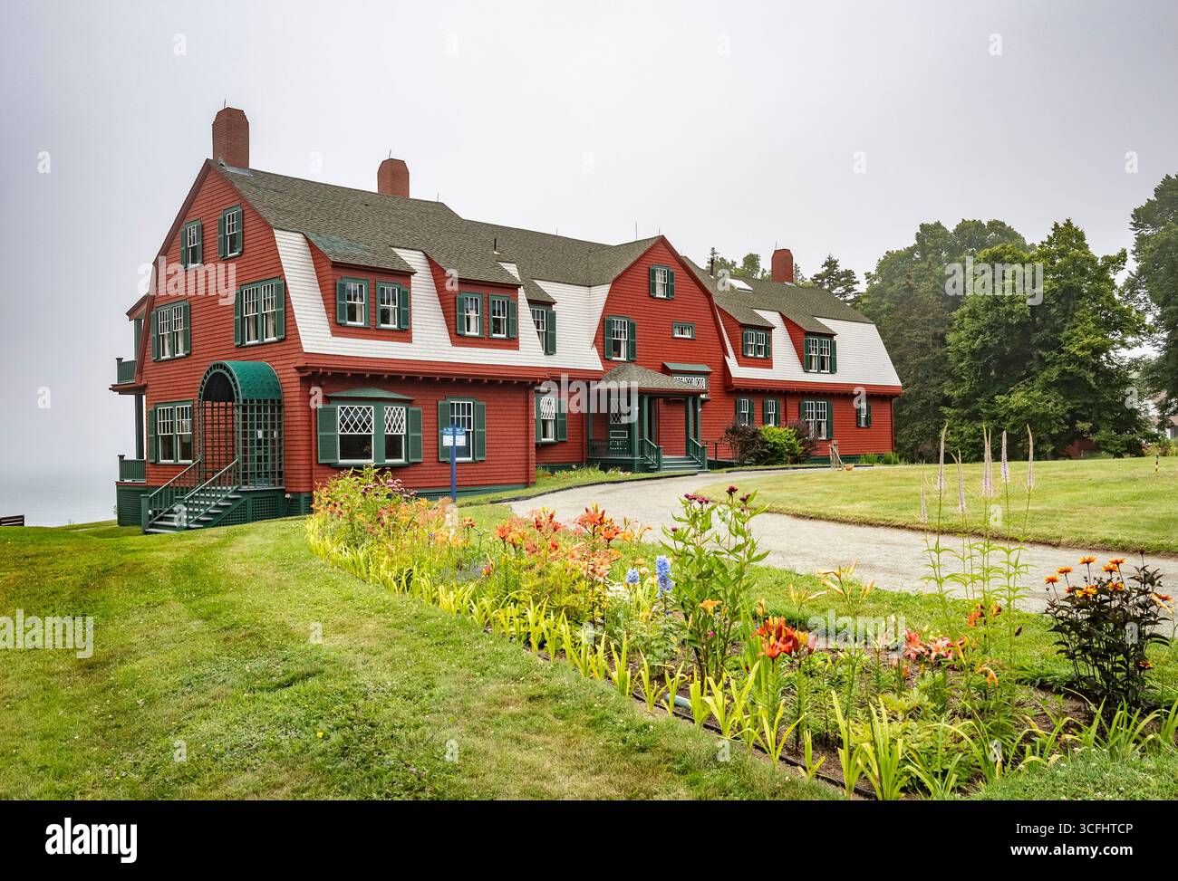 La casa estiva di Franklin ed Eleanor Roosevelt, Roosevelt Campobello International Park, sull'isola di Campobello, nel New Brunswick, Canada Foto Stock