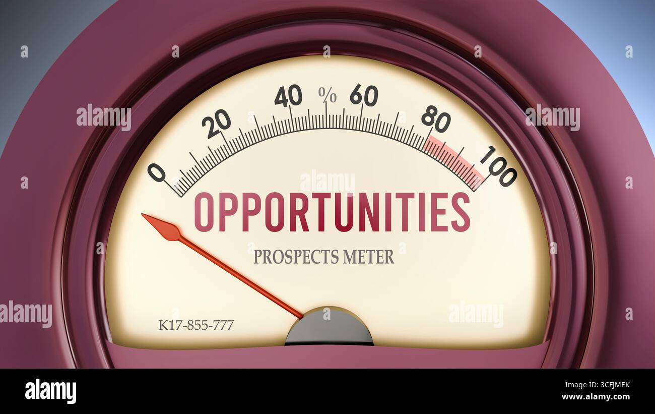 Indicatore opportunità e potenziali clienti che raggiunge meno di zero, mostrando un livello estremamente basso di opportunità, nessuna di esse, insufficiente. Valore minimo, Foto Stock Indicatore opportunità e potenziali clienti che raggiunge meno di zero, mostrando un livello estremamente basso di opportunità, nessuna di esse, insufficiente. Valore minimo, Foto Stock