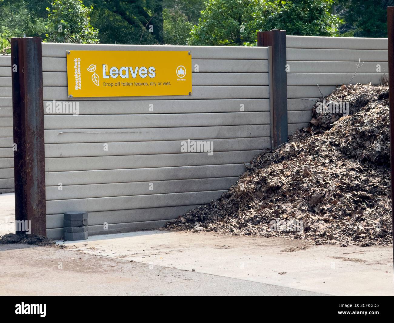 95th Street Compost Compound, Riverside Park Conservancy, Riverside Park, Manhattan, New York City, New York, Stati Uniti Foto Stock