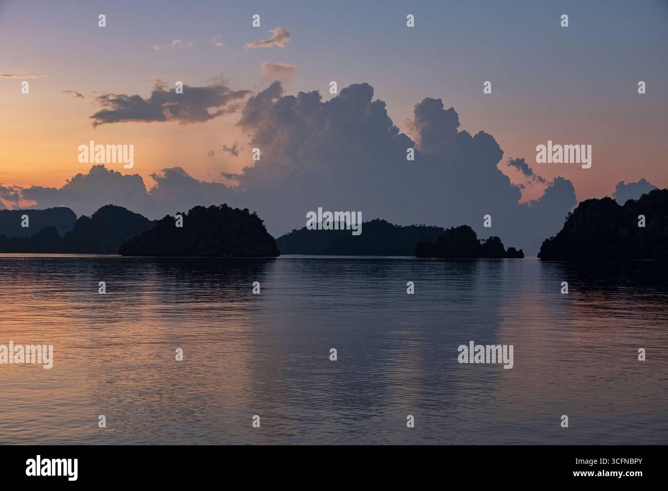 Misool è una delle quattro isole principali delle isole Raja Ampat nel sud-ovest di Papua. Più tardi, quest'isola divenne famosa per la sua bellezza naturale. La zona Foto Stock