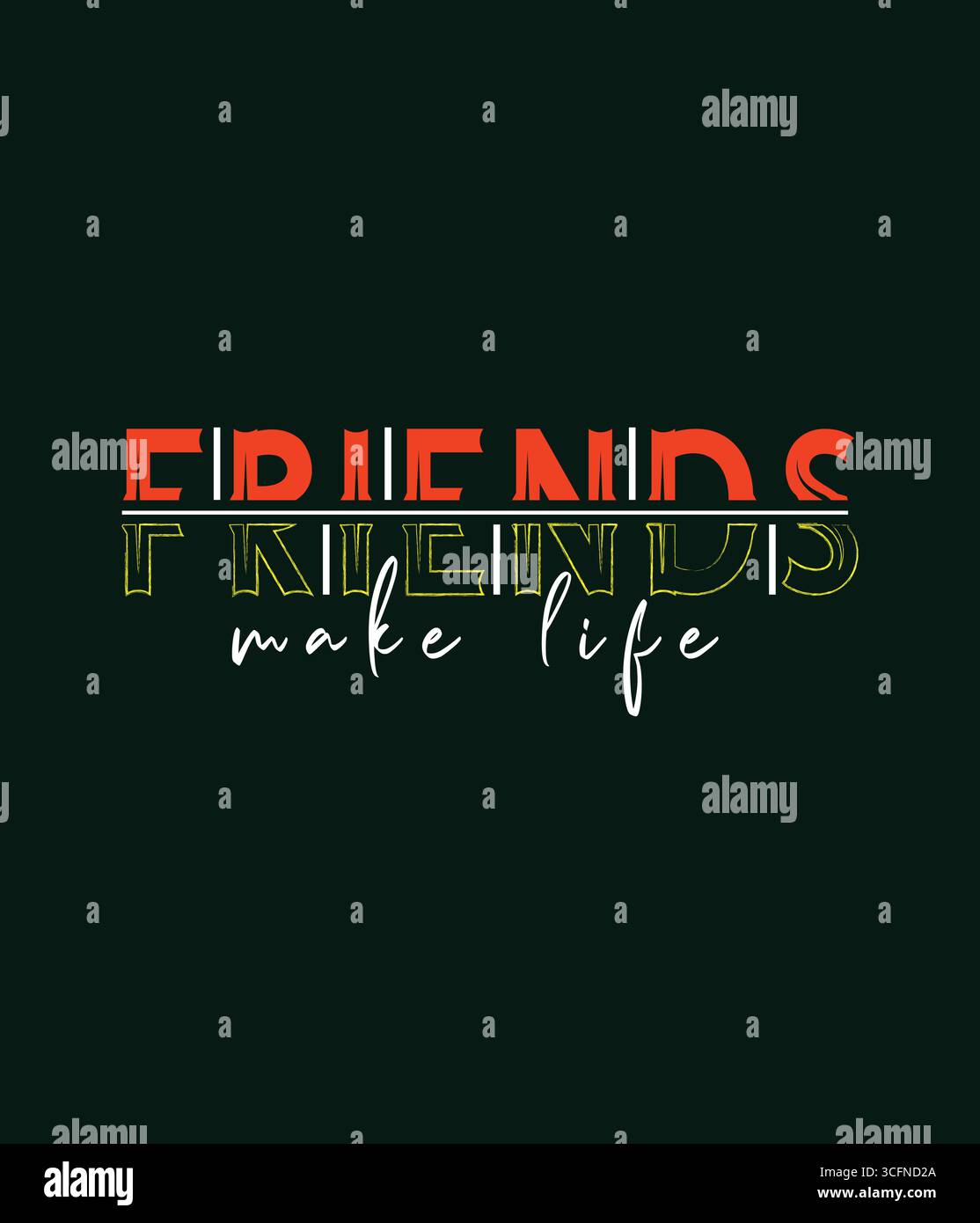 Gli amici creano il design di una t-shirt Illustrazione Vettoriale