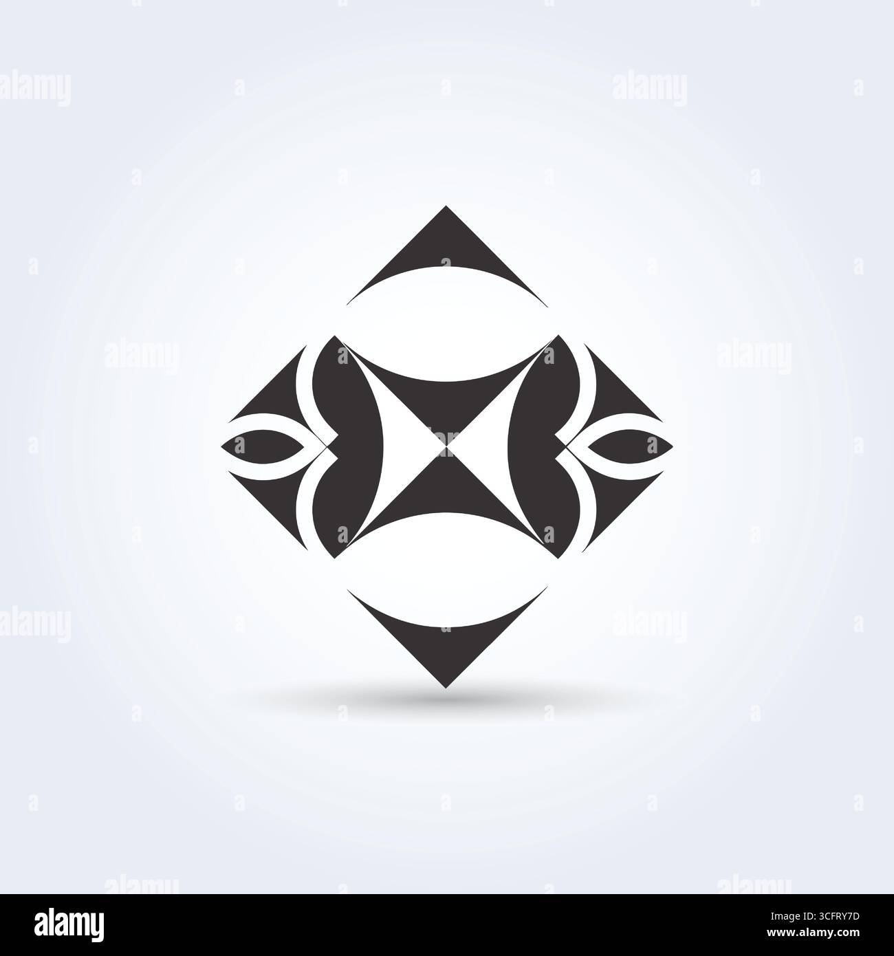 Modello di logo astratto minimo Illustrazione Vettoriale