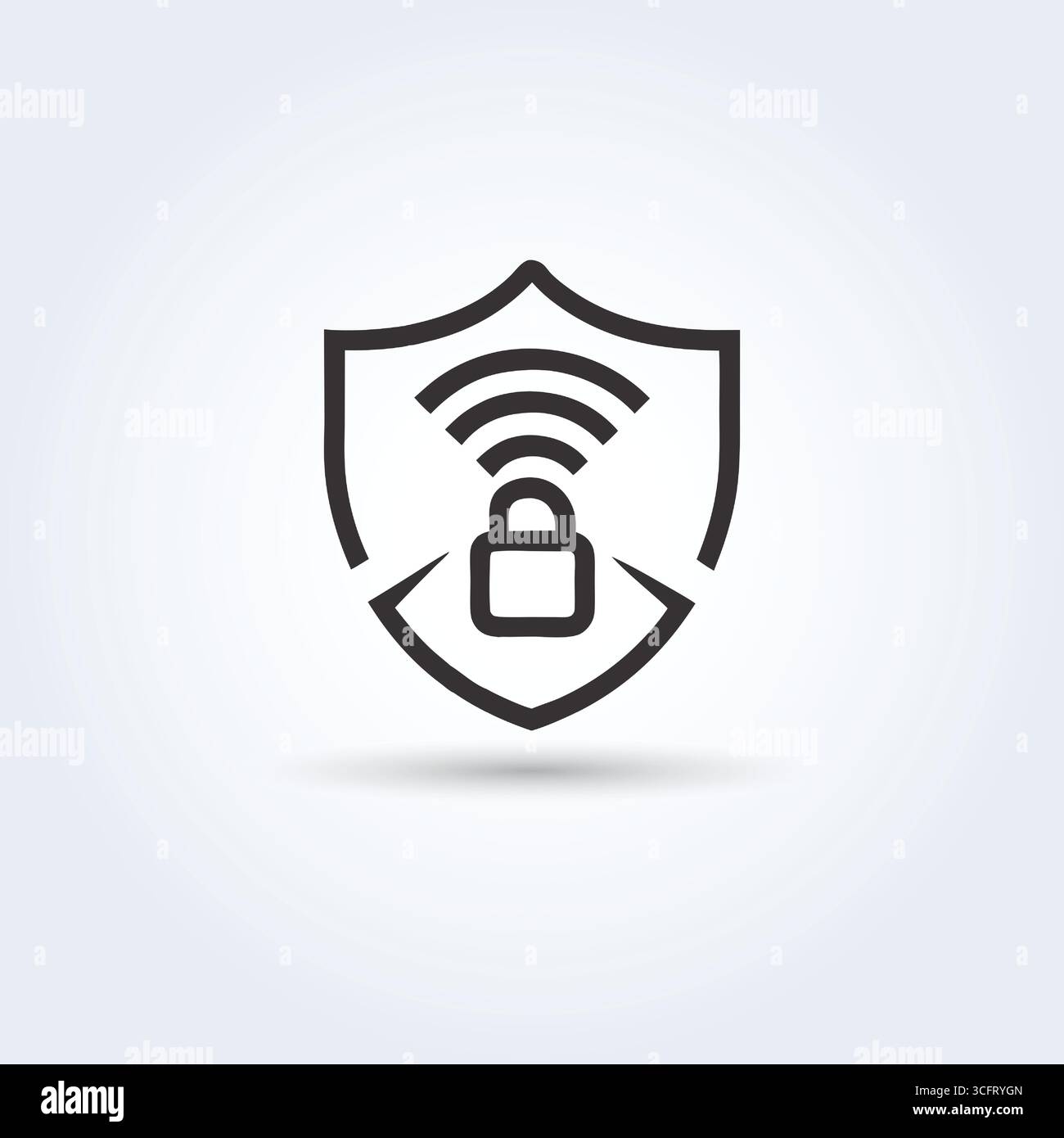 Modello di progettazione del logo VPN Illustrazione Vettoriale